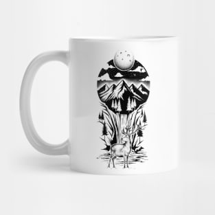 THE DEER AND THE MOON Mug